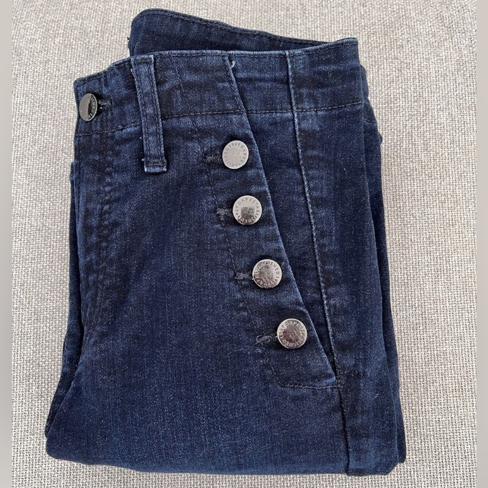GAP Women’s Dark Blue Skinny Ankle Jeans with Sailor Buttons 0/25 Regular